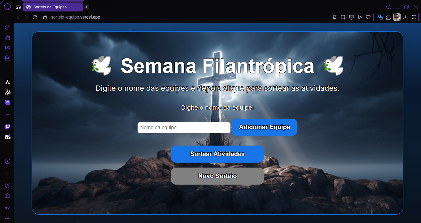  print sorteio de equipe 